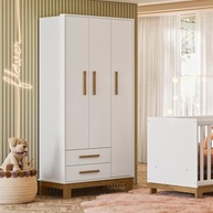 Guarda-Roupa Infantil Qencanto Slim 4340 Qmovi Branco Acetinado - Organize com Estilo o Quarto das Crianças - imagem 2