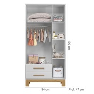 Guarda-Roupa Infantil Qencanto Slim 4340 Qmovi Branco Acetinado - Organize com Estilo o Quarto das Crianças - imagem 3