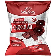 Kit 20x Biscoito Proteína Chocolate Wheyviv 45g: Energia e Sabor - imagem 1