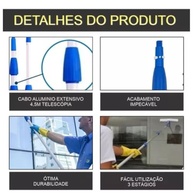 Cabo Extensor 4,5m Retrátil em Alumínio com Rosca - Ideal para Pintura e Limpeza de Piscina - imagem 4
