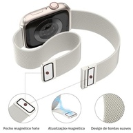 HAOZHI Pulseira Magnético Compatível com Apple Watch 49mm 46mm 45mm 45mm 44mm 42mm 42mm 41mm 40mm 38mm,Bracelete Correia de Metal para iWatch Ultra SE 3 2,Series 11 10 9 8 7 6 5 4 3 2 1 - imagem 4