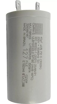 Capacitor 45uF 250V Weg para Lavadoras Brastemp, Consul e Electrolux - Potência e Durabilidade - imagem 2