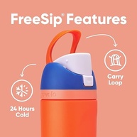Garrafa Térmica Owala FreeSip 473ml Azul Cítrico - Canudo Seguro e Sem Vazamento para Crianças - imagem 5