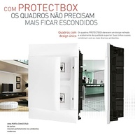 Quadro de Distribuição Plástico ProtectBox 48 DIN Embutir Branco - Segurança e Organização Elétrica com Design Moderno - imagem 5