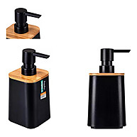 Kit Banheiro Bambu com Porta Escova e Sabonete 480ml - imagem 1