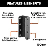 CURT 48610: Anel Acoplador Ajustável para Reboque Pesado - Conexão Segura e Versátil - imagem 4