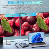 Hub USB-C para 2 Monitores HDMI 4K 60Hz - Expanda sua Produtividade! - imagem 3