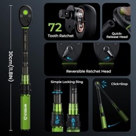 ETOOLAB Chave de Torque 3/8" 5-50 ft-lbs (6.9-69.4 Nm) - Precisão Profissional para Bicicletas, Motos e Carros - imagem 5