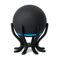 Suporte Echo Dot 4ª e 5ª Geração TimeClick com LED Azul - Base Aranha Moderna em PLA Ecológico (Preto Fosco) - imagem 1