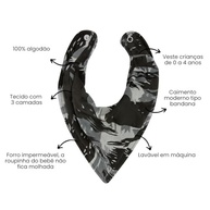 Kit 5 Babadores Bandana Bebê Impermeável Tripla Proteção - Malha Respirável e Forro Impermeável - imagem 4