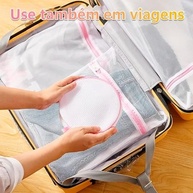Kit 5 Sacos para Lavar Roupas Delicadas com Zíper Reforçado - Proteção Total para Roupas Íntimas e Tecidos Finos - imagem 5
