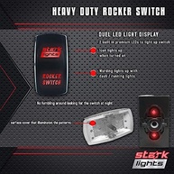 Rock Lights LED Azul: Interruptor Basculante 5 Pinos DPST Gravado a Laser 20A 12V - Controle Total para seu Veículo - imagem 5