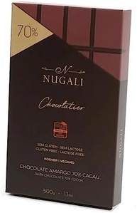 Chocolate Amargo 70% Cacau Dark Nugali 500g - imagem 1