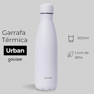 Garrafa Térmica Gocase Urban 500ml - Inox Branco com Isolamento a Vácuo - imagem 2
