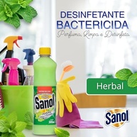 Desinfetante Líquido Herbal Sanol 500ml - Limpeza e Fragrância Refrescante - imagem 3
