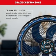 Ventilador de Parede Arno Xtreme Force Breeze 50cm - 6 Pás Silencioso com Modo Sono e Oscilação - imagem 3