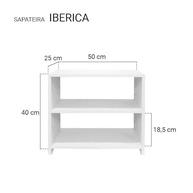 Sapateira Moderna Branca 50x40x25cm - Organize seu Espaço com Estilo - imagem 3