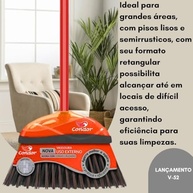 Kit 2 Vassouras de Piaçava com Cerdas Cruzadas Firmes - Multiuso e Resistente V-52 com Cabo - imagem 5
