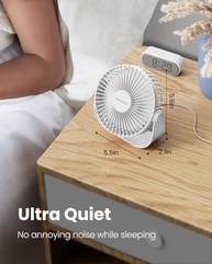 Ventilador de Mesa USB Gaiatop 5,5" - 3 Velocidades Silencioso com Rotação 90° - imagem 4