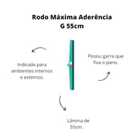Rodo Máxima Aderência G 55cm - Secagem Rápida e Alta Durabilidade - imagem 3