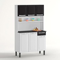Kit Cozinha Rose Compacta Itatiaia 6 Portas 1 Gaveta em Aço Branco - Modernidade e Organização - imagem 3