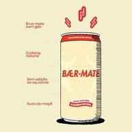 Baer-Mate, Chá Gaseificado, lata 269ml - 6 unidades - imagem 3