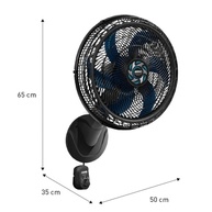 Ventilador de Parede Arno Xtreme Force Breeze 50cm - 6 Pás, 3 Velocidades, Silencioso e Moderno - imagem 3