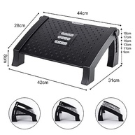 Banquinho Apoio para os Pés com Altura Ajustável 6 Níveis | Ergonômico com Rodas de Massagem e Design Moderno - imagem 3