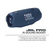 JBL Charge 6 Azul: Caixa de Som Portátil com Som Poderoso e Bateria Duradoura - imagem 3