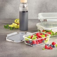 KIT 6 Potes de Vidro Retangular com Tampa Hermética 640ml - Design Elegante e Armazenamento Seguro - imagem 3
