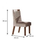 Conjunto de Sala de Jantar Safira + Atena - Mesa com Tampo de Vidro e 6 Cadeiras Modernas - imagem 4