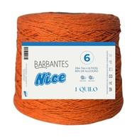 Barbante Parafinado Colorido para Crochê - Fio 6 - 1kg (Laranja) | Ideal para Artesanato e Projetos Manuais - imagem 1