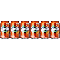 Fanta Laranja 350ml: Pack 6 Latas Refrescantes - imagem 1