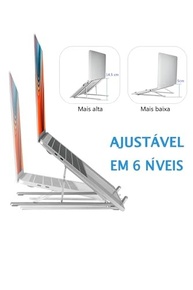 Suporte Ergonômico para Notebook e Tablet em Alumínio – 6 Níveis de Ajuste, Dobrável e Portátil com Estojo - imagem 5