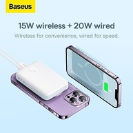 Carregador Portátil MagSafe Baseus 6000mAh: Carregamento Rápido Sem Fio Magnético 20W PD - imagem 4