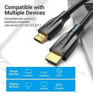 Cabo HDMI 2.1 Vention 3 Metros: Imersão 8K 60Hz e 4K 120Hz com HDR - imagem 4