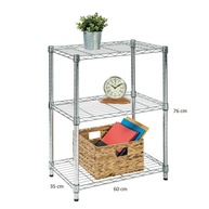 Estante de Aço Cromado com 3 Prateleiras - 60x35x76cm | Design Moderno e Resistente - imagem 4