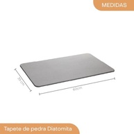 Tapete de Pedra Diatomita para Banheiro Cinza 60x39cm - Absorção Rápida e Design Moderno - imagem 3