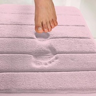 Tapete de Banheiro Super Soft Anti Derrapante 60x40cm - Rosa Elegante - imagem 3