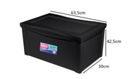 Caixa Organizadora Plástica 65L Preta - Modelo Radical com Design Moderno - imagem 3