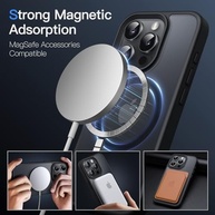 JETech Capa Magnética para iPhone 15 Pro Max (6.7") - MagSafe, Fosca Translúcida e Proteção Anti-Choque (Preta) - imagem 4