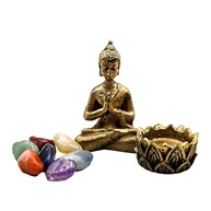 Kit Espiritualidade e Equilíbrio com Estátua de Buda, Incensário e Pedras dos 7 Chakras - imagem 3