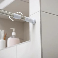 Varão Extensível Regulável 70-120cm para Cortina de Banheiro e Cozinha | Sem Furar, Alumínio Resistente - imagem 3