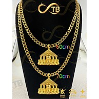 Colar Grumet com Pingente Dourado 7 - Ouro 18K 70CM - imagem 1