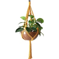 Suporte de Corda Macramê 70cm Mostarda - Decore com Estilo e Natureza - imagem 2