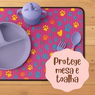 Jogo Americano Infantil Bebê Impermeável 70x50cm Rosa - Proteção Divertida nas Refeições - imagem 4