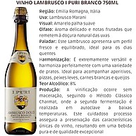 Lambrusco Branco I Puri: Frescor Italiano 750ml - imagem 2
