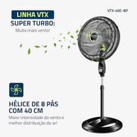 Ventilador Coluna Mondial Turbo 8 Pás 40cm - Potente, Silencioso e Ajustável - imagem 5