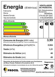Ventilador Coluna Mondial Turbo 8 Pás 40cm - Potente, Silencioso e Ajustável - imagem 4