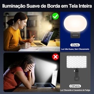 Luz de Selfie Tobeape Portátil: Ilumine Seus Vídeos e Fotos com 80 LEDs e 3 Modos de Cor - imagem 4